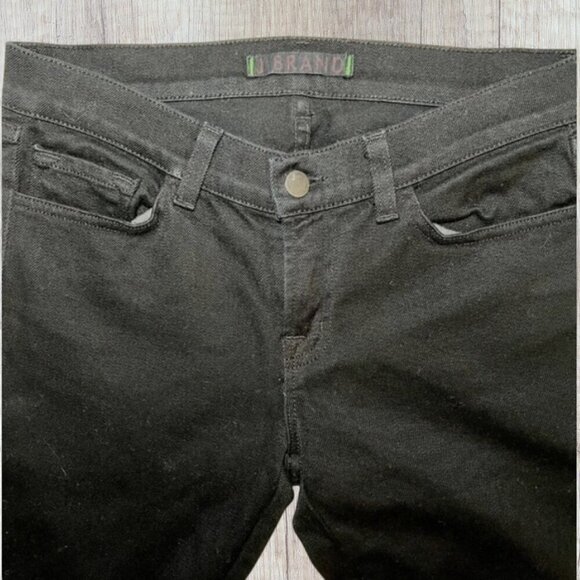 J BRAND Black Ankle Zip Mid Rise Skinny Denim Jeans Women's 27 - Picture 2 of 6
